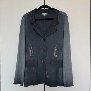 Femme Fatale Washed Grey Knit Blazer - Size L